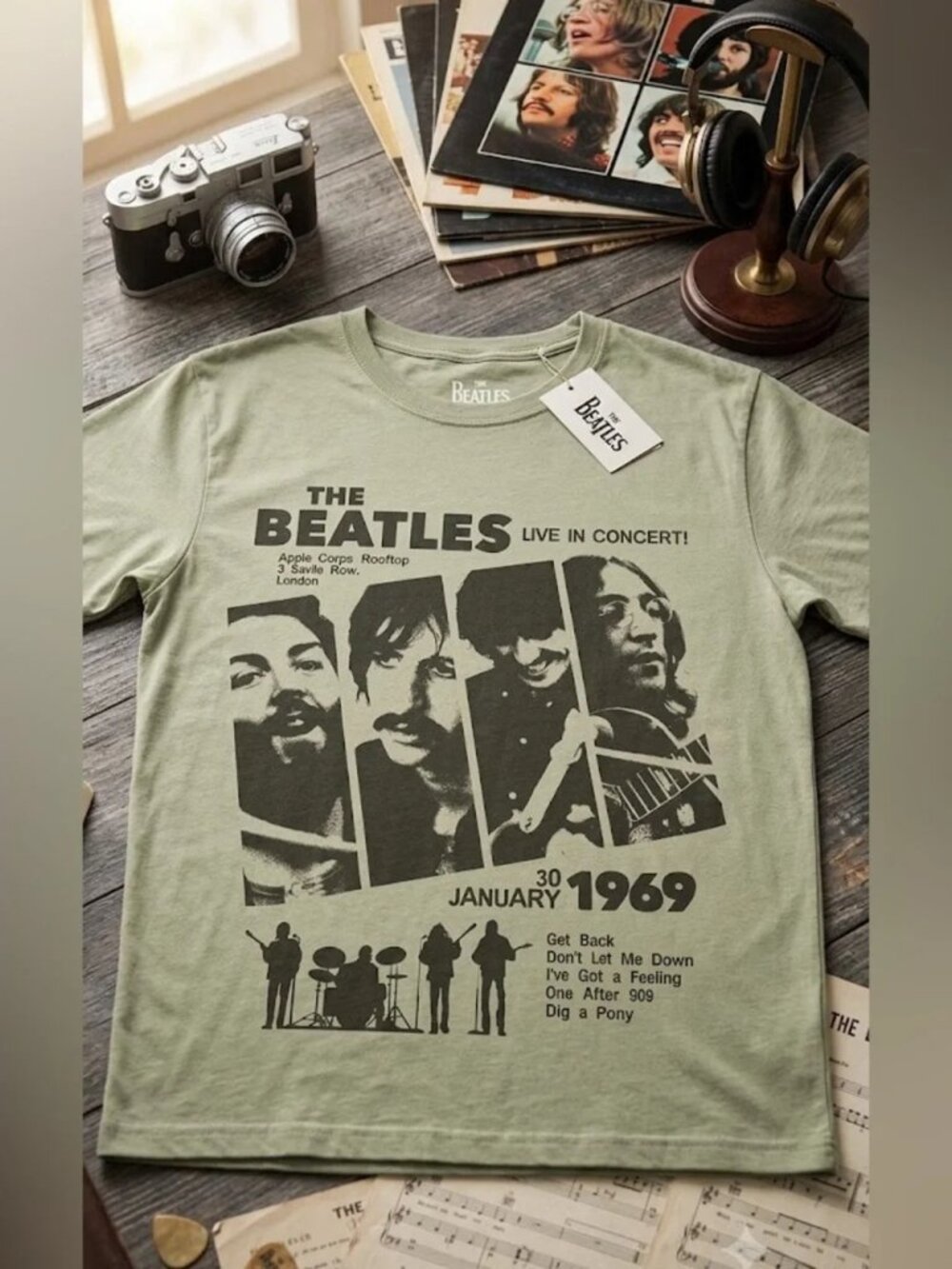 The Beatles Rooftop Concert Graphic Tee Women's Size XXL NWT Band Shirt - Picture 7 of 8